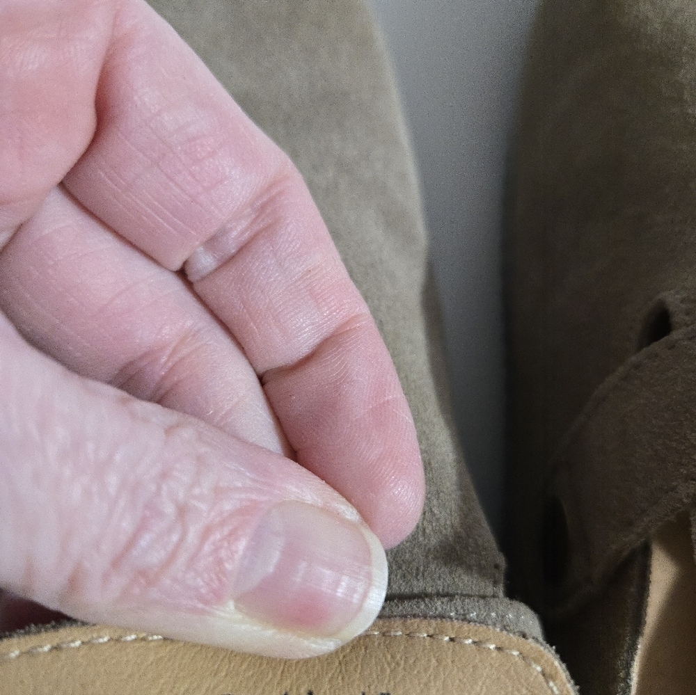 Tan Suede Slip-On Clogs - Picture 3 of 4